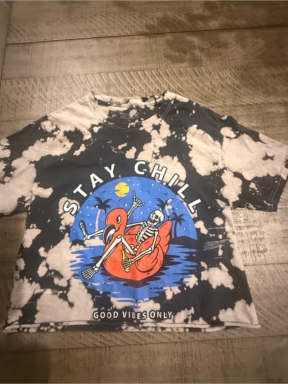 Vintage Stay Chill Good Vibes Only Tie Dyed Shirt Shelton Floating